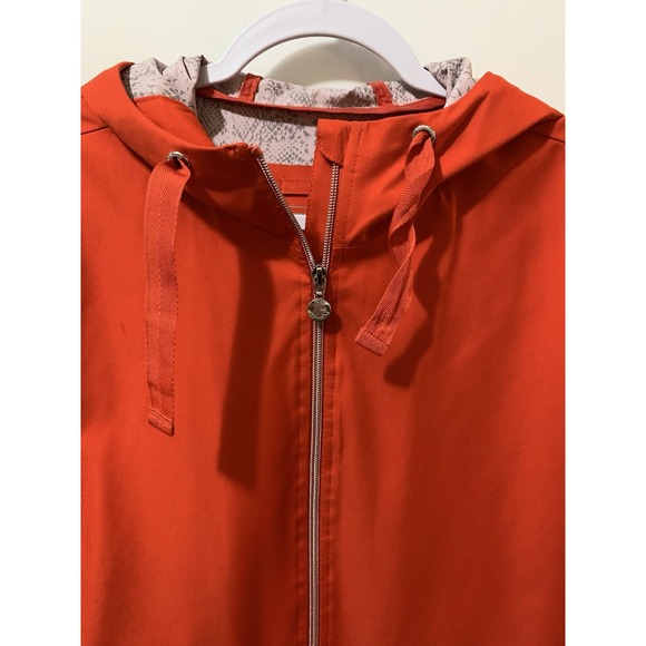 Bernardo Jacket Womens Size M Red Wind Rain Outdoors Hood Lightweight Casual - Picture 2 of 12